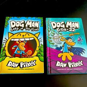 2 Brand New hard cover - Dog Man books, Dav Pilkey